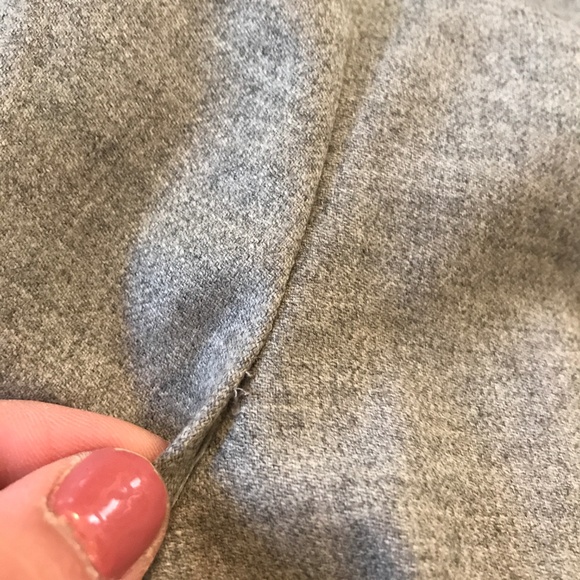 Broadway& Broome MADEWELL Leather Trim Gray Dress - Picture 3 of 4